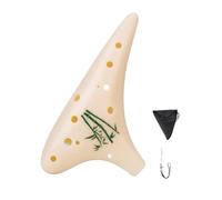 Ocarina 1 pieza de cerámica con 12 agujeros for educación musical, aprendizaje automático y participación en conjuntos(Color 3)