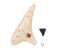 Ocarina 1 pieza de cerámica con 12 agujeros for educación musical, aprendizaje automático y participación en conjuntos(Color 4)