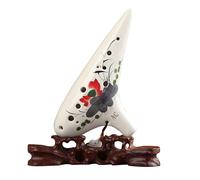 Ocarina 12 Agujeros Ac Alto C Llave Flauta De Porcelana Pintada Práctica Profesional Para Principiantes Ocarina Autodidacta (Color : C)