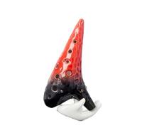 Ocarina 12 Agujeros Alto C Patrón De Onda Clave 12 Agujeros AC Llave Antigua Ocarina Enseñanza (Color : Red)
