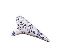 Ocarina 12 Hoyos Agudos C Llave SC Ocarina Fumigada Pintada A Mano Porcelana Azul Y Blanca