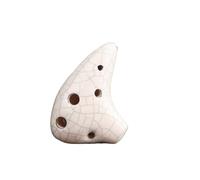 Ocarina 6 Agujeros Pequeño Ocarina Soprano D Tono Principiante Ocarina Enseñanza Ocarina Colgante De Cerámica (Color : White)