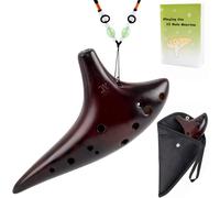 Ocarina AKLOT de 12 agujeros en Alto C, cer mica ahumada cocida con paja, con bolsa protectora y folleto de canciones para principiantes, ideal p