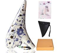 Ocarina alto C de 12 agujeros con bolsa protectora, instrumento musical de porcelana azul y blanca pintado a mano, arcilla de porcelana coleccionable con correa para el cuello, idea de regalo para