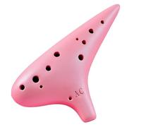 Ocarina Alto C de 12 agujeros, instrumento musical de cerámica premium, ocarinas for artistas y profesionales. porcelana(12 holes AC pink)