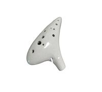 Ocarina Alto C de 12 agujeros, instrumento musical de cerámica premium, ocarinas for principiantes y profesionales porcelana(Beginner 12AC White Crack)