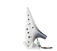 Ocarina Alto C de 12 agujeros, instrumento musical de cerámica premium, ocarinas for principiantes y profesionales porcelana(Upgrade 12AC White)