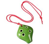 Ocarina Alto C de 6 agujeros, llave de cerámica, Ocarina verde, dolomita, flauta de Ocarina, instrumento Musical, cordón for el cuello, canciones