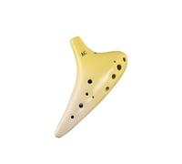 Ocarina Alto Do de 12 agujeros, instrumento musical de cerámica premium for intérpretes y profesionales, AC-Ocarinas porcelana(12 AC Yellow)