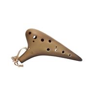Ocarina Alto Do de 12 agujeros, instrumento musical de cerámica premium for principiantes y profesionales, AC-Ocarinas porcelana(12AC Brown(Performance))