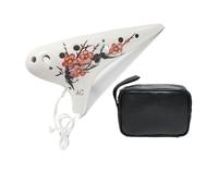 Ocarina Alto Do de 12 agujeros, instrumento musical de cerámica premium for principiantes y profesionales, AC-Ocarinas porcelana(12AC Paintings(Performance)+bag)