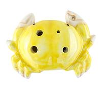 Ocarina, Baldosa SC De 6 Agujeros, Flauta Tradicional De Dibujos Animados, Instrumento De Viento con Forma De Cangrejo, Regalos para Amigos O Hijos E Hijas (Color : Yellow, Size : 6 Hole-SC)