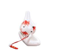 Ocarina Cerámica Alto C Instrumento Musical profesional de flauta llave Alto C cerámica Ocarina 6 agujeros con accesorios mano Buda for principiantes juguete enseñanza para Principiantes