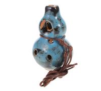 Ocarina Cerámica Alto C Ocarina de calabaza seis agujeros cerámica Alto C, instrumento Musical sintonizado con esmalte flor azul tamaño pequeño for principiantes al aire libre para Principiantes