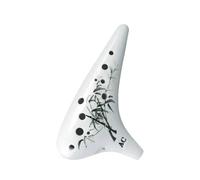 Ocarina Cerámica Alto C Ocarina de cerámica 12 agujeros, flauta musical con llave Alto C, Ocarinas ahumadas profesionales Xun, instrumento Orff tradicional for principiantes para Principiantes