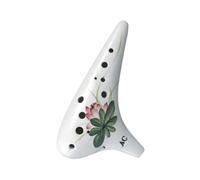 Ocarina Cerámica Alto C Ocarina de cerámica 12 agujeros, flauta musical con llave Alto C, Ocarinas ahumadas profesionales, instrumento Orff tradicional for principiantes Xun para Principiantes