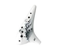 Ocarina Cerámica Alto C Ocarina de cerámica 12 agujeros, flauta musical con llave Alto C, Ocarinas ahumadas profesionales Xun, instrumento Orff tradicional for principiantes para Principiantes