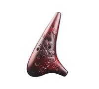 Ocarina Cerámica Alto C Ocarina de cerámica 12 agujeros, flauta musical con llave Alto C, Ocarinas ahumadas profesionales, instrumento Orff tradicional for principiantes Xun para Principiantes