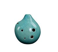 Ocarina Cerámica Alto C Ocarina pequeña de 6 agujeros, tono Alto C, for principiantes, recuerdo turístico, enseñanza, colgante cerámica, instrumento Musical Orff para Principiantes