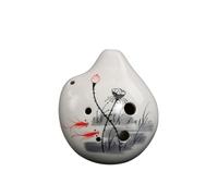 Ocarina Cerámica Alto C Ocarina pequeña de 6 agujeros, tono Alto C, for principiantes, recuerdo turístico, enseñanza, colgante cerámica, instrumento Musical Orff para Principiantes