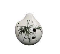 Ocarina Cerámica Alto C Ocarina pequeña de 6 agujeros, tono Alto C, for principiantes, recuerdo turístico, enseñanza, colgante cerámica, instrumento Musical Orff para Principiantes