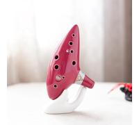 Ocarina clásica de 12 agujeros Alto C clave Ocarina instrumento Musical estudiantes cerámica hecha a mano (Color : B)