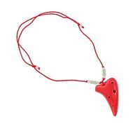 Ocarina Clásica de 6 Agujeros, Mini, Roja, para Principiantes