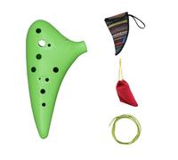 Ocarina Con Llave C De 12 Agujeros, Material ABS, Con Bolsa, Instrumento De Ocarina Para Estudiantes Principiantes (Color : Green)