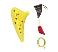 Ocarina Con Llave C De 12 Agujeros, Material ABS, Con Bolsa, Instrumento De Ocarina Para Estudiantes Principiantes (Color : Yellow)