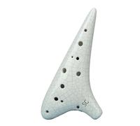Ocarina Con Textura Agrietada Por Hielo Llave SC De 12 Agujeros Llave C Triple De Doce Agujeros Ocarina De Juego Profesional(White)