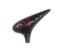 Ocarina contralto, Juego de ocarina cerámica con 12 agujeros, llave Alto G, acabado ahumado