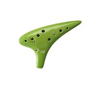 Ocarina contralto, Ocarina de cerámica 12 agujeros con sol alto, verde manzana