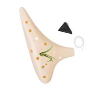 Ocarina de 12 agujeros con gamas de tonos ricos y construcción de resinas ligeras para entusiastas de la música e intérpretes o ejecutantes, instrumento musical de resina seguro para niños