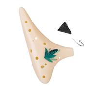 Ocarina de 12 agujeros con rangos de tonos ricos y construcción de resinas ligeras para entusiastas de la música e intérpretes o ejecutantes, instrumento musical de resina seguro para niños