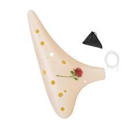 Ocarina de 12 agujeros con ricas gamas de tonos y construcción de resinas ligeras para entusiastas de la música e intérpretes o ejecutantes, instrumento de viento de madera de resina
