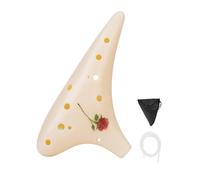 Ocarina de 12 agujeros con ricas gamas de tonos y construcción de resinas ligeras para entusiastas de la música e intérpretes o ejecutantes, instrumento de viento de madera de resina