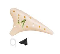 Ocarina de 12 agujeros con ricas gamas de tonos y construcción de resinas ligeras para entusiastas de la música e intérpretes o ejecutantes, instrumento de viento de madera de resina
