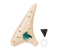 Ocarina de 12 agujeros con rico rango tonal y construcción de resina ligera para entusiastas de la música e intérpretes. Flauta de resina con sonido claro