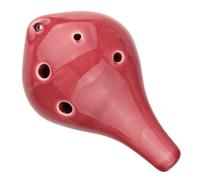 Ocarina De 4 Colores, 6 Agujeros, Boca Larga, Ocarina Pequeña, Tono Alto C, Colgante De Cerámica Para Enseñanza De Ocarina Para Principiantes (Color : Pink)