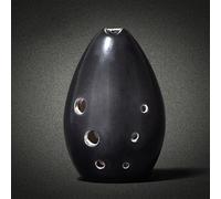 Ocarina de 8 agujeros for principiantes, estilo chino, hecha a mano, Color sólido, fácil de aprender, instrumentos musicales for adultos (Color : Black)
