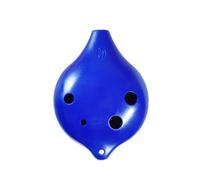 Ocarina de boca corta, instrumento de plástico de ocarina de tono C de 6 agujeros de rango medio, tono AC for práctica principiante (Color : Blue)
