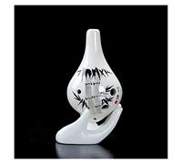Ocarina de boca larga pintada a mano, 6 agujeros, llave Alto C, instrumento musical de ocarina de cerámica (10)