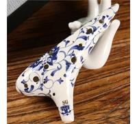 Ocarina De Cerámica Con 12 Agujeros Patrón Clásico De Flor De Celadón Tonos Alto AC/G/SF/SG/SC Instrumento Musical Tao Hecho A Mano Chino(SG Tone)