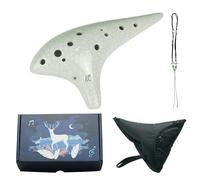 Ocarina de cerámica de 12 agujeros fácil de usar, instrumento de para principiantes, expresión de sonido para instrucción en y ocarina profesional aire libre