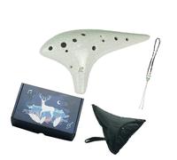 Ocarina de cerámica de 12 agujeros para principiantes, construcción compacta, adecuada para práctica en casa y actuaciones artísticas, ocarina profesional