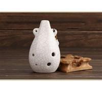 Ocarina de cerámica, instrumento de ocarina, Mini ocarina 6 agujeros Alto F Key Ocarina Flauta Cerámica hecha a mano Instrumentos musicales clásicos Profesional 6 agujeros Alto Ocarina (Color: 4) (Col