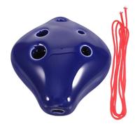 Ocarina de Cerámica Pequeña de 6 Huecos Instrumento Musical para Principiantes y Niños de Tocar Diseño Portátil Cuerda y Partitura Incluida