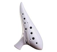 Ocarina de cerámica profesional de 12 orificios Rangos amplios de octava Instrumento de fácil de aprender para bandas escolares e intérpretes Ocarina de cerámica Construcción compacta
