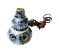 Ocarina de mano compacta de cerámica C de 6 agujeros, instrumento musical para principiantes para rutinas de aula y juego en casa, instrumento de viento de cerámica, instrumento de viento de cerámica