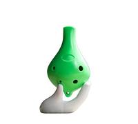 Ocarina De Plástico ABS, Material Respetuoso Con El Medio Ambiente, Llave Alto C De Seis Agujeros, Llave De CA, Ocarina De Resina De Boca Plana (Color : Green)